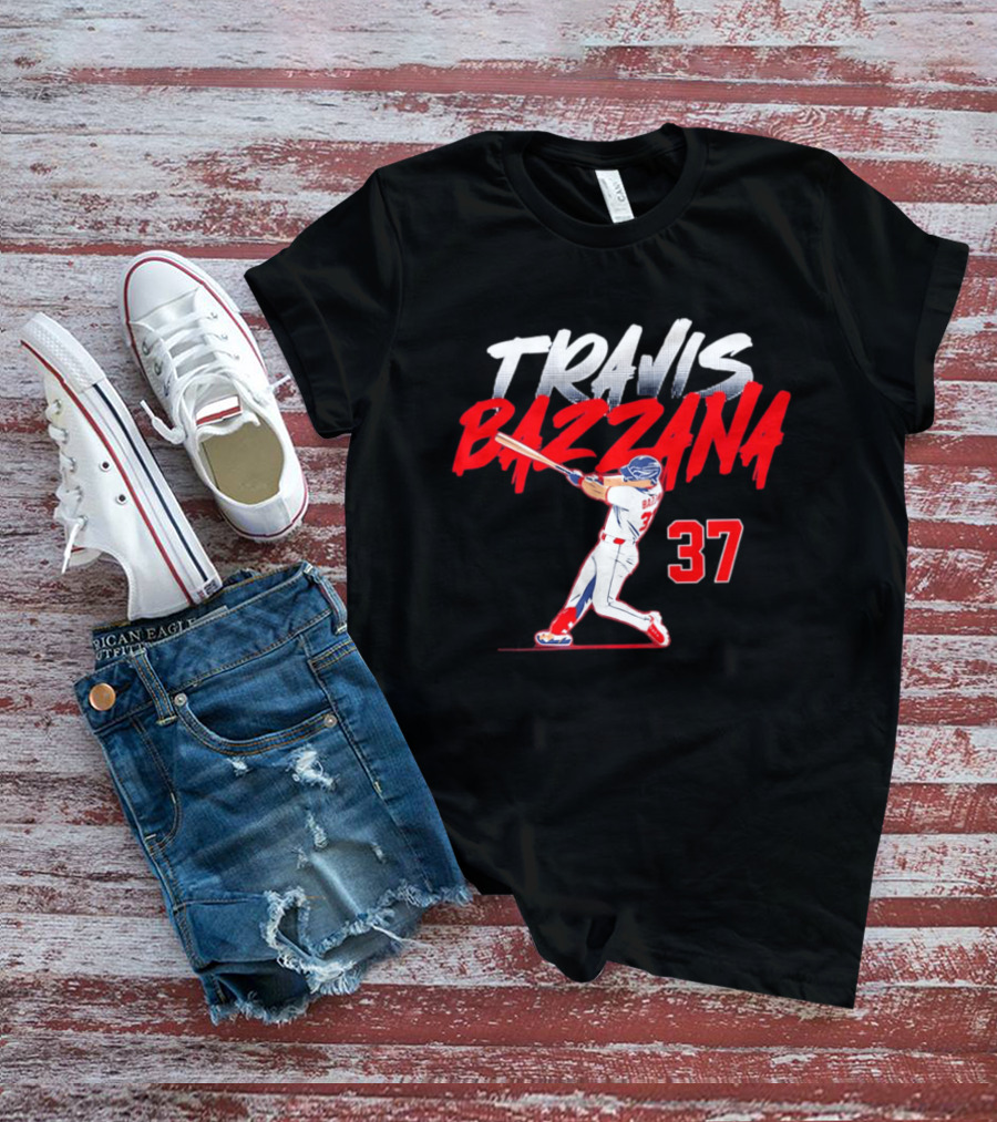 Travis Bazzana 37 Baseball Swing Cleveland Guardians Slugger T-Shirt