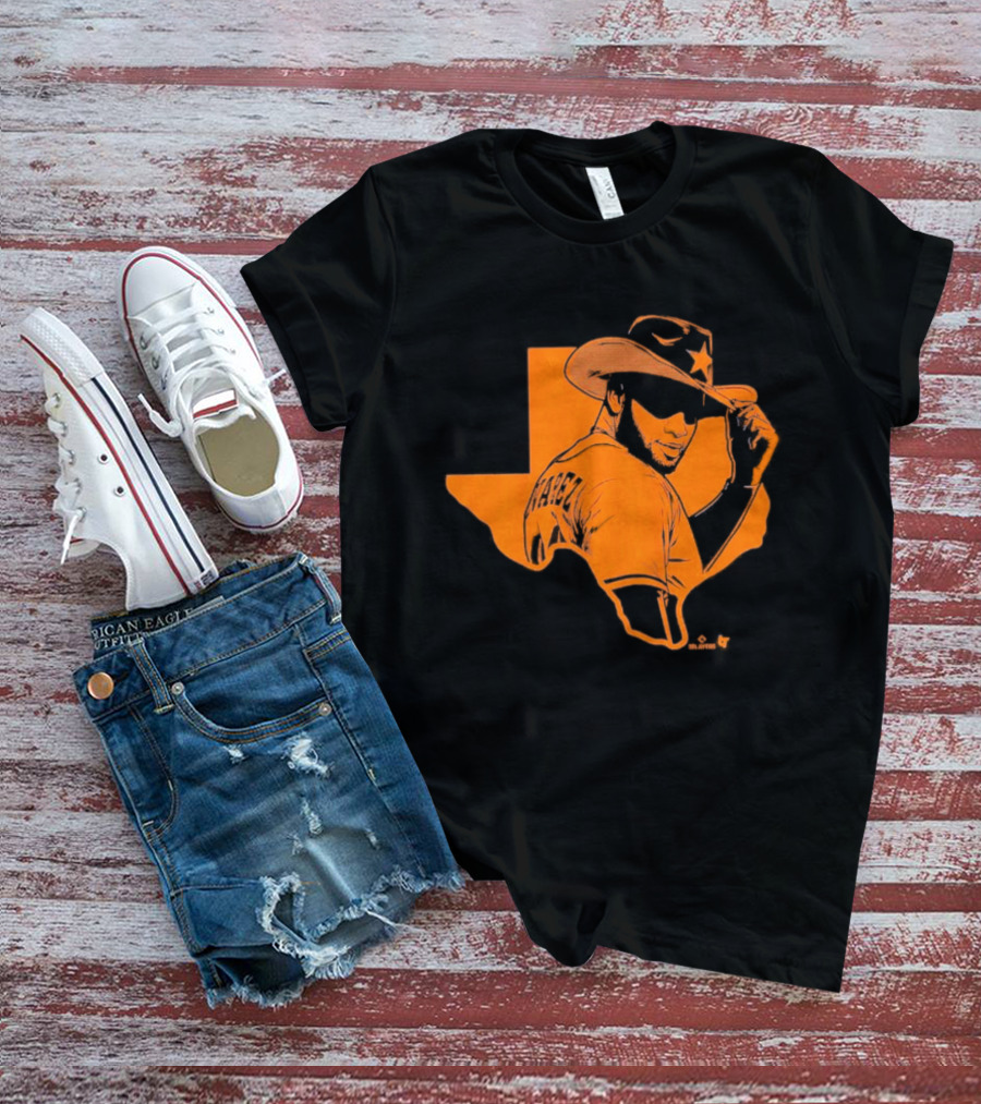 Yordan Alvarez Texas Cowboy Silhouette Hat T-Shirt