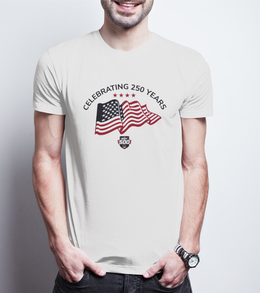 Celebrating 250 Years Indy 500 American Flag 2026 T-Shirt