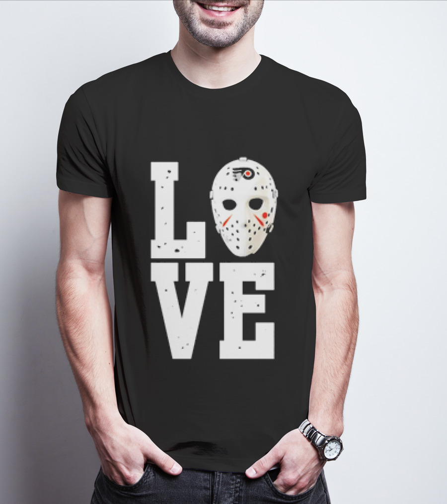 Philadelphia Flyers Love Hockey Goalie Mask T-Shirt