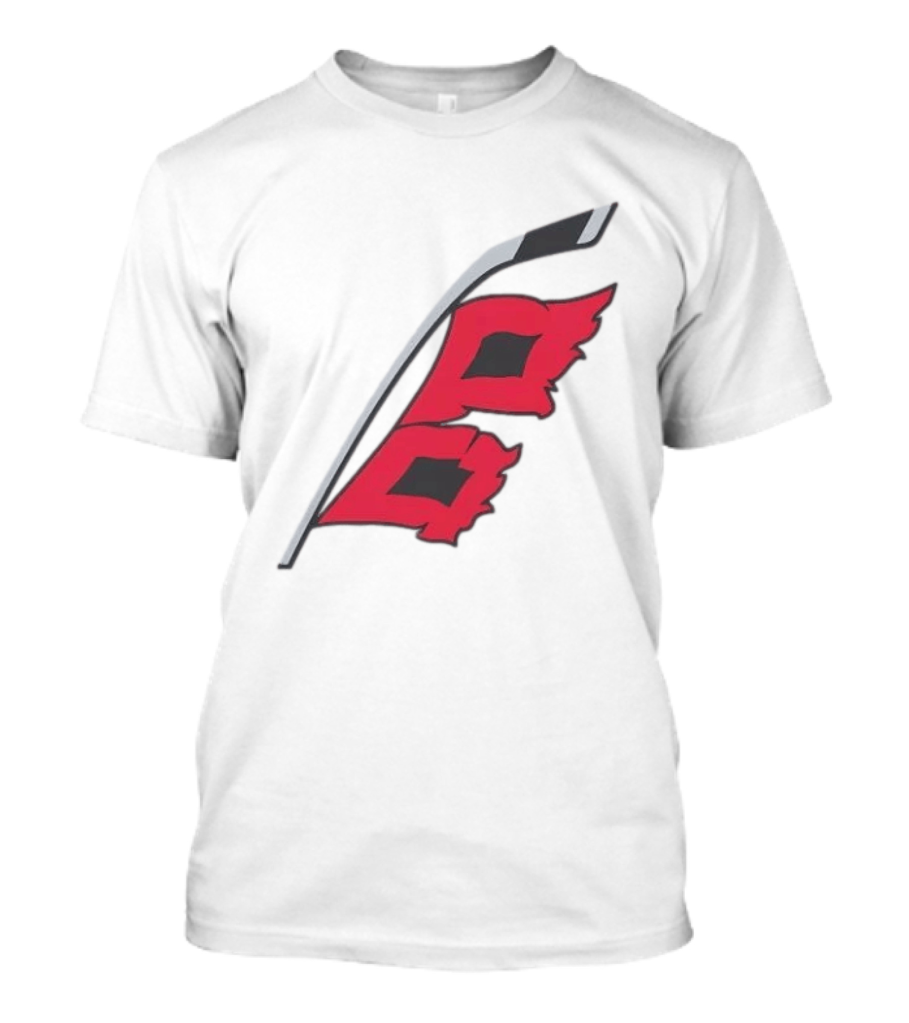 Carolina Hurricanes Red Storm Surge Hockey Stick Flag T-Shirt