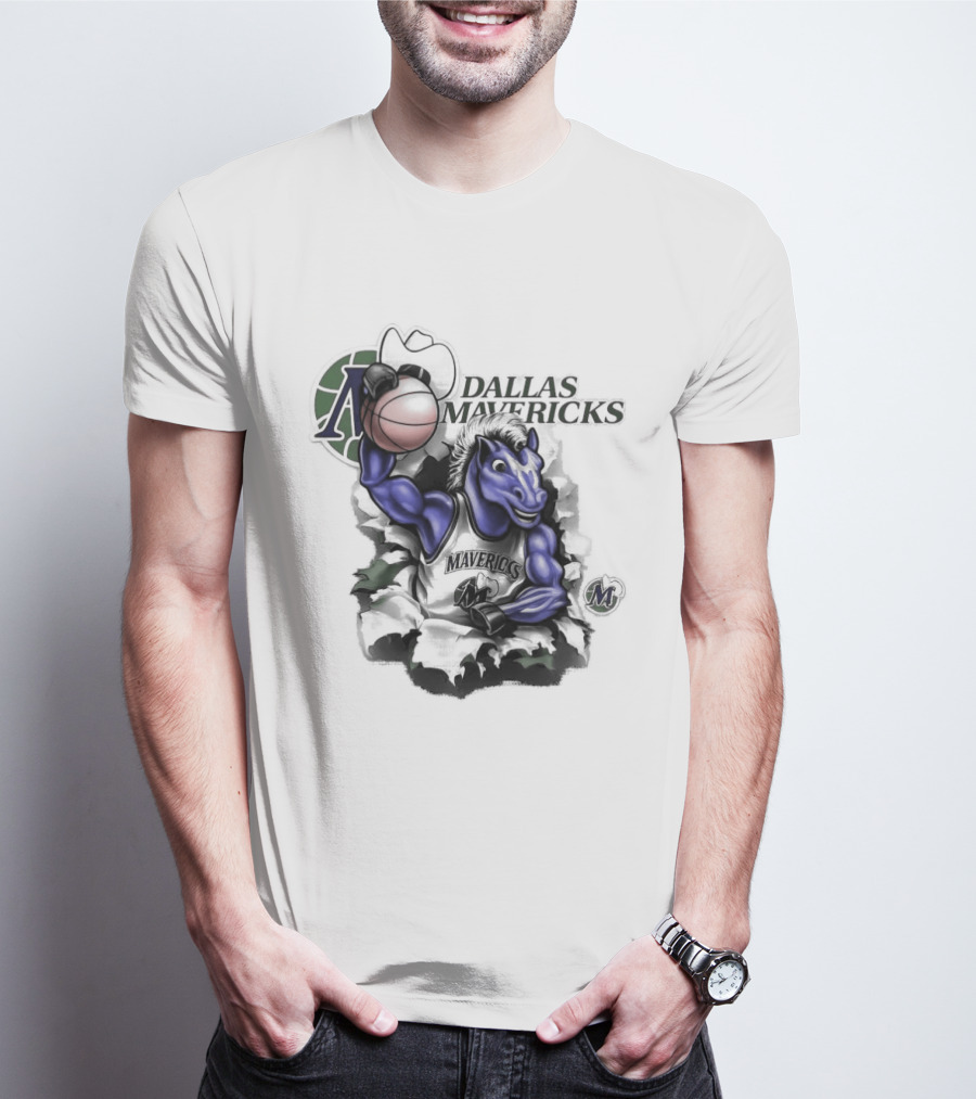 Dallas Mavericks Mitchell & Ness Breakthrough Basketball Horse T-Shirt