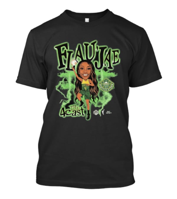 Seattle Storm Flau'jae Johnson The 4Cast Team Playa Society T-Shirt