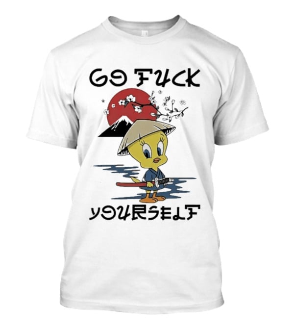 Looney Tunes Tweety Bird Samurai Go Fuck Yourself T-Shirt