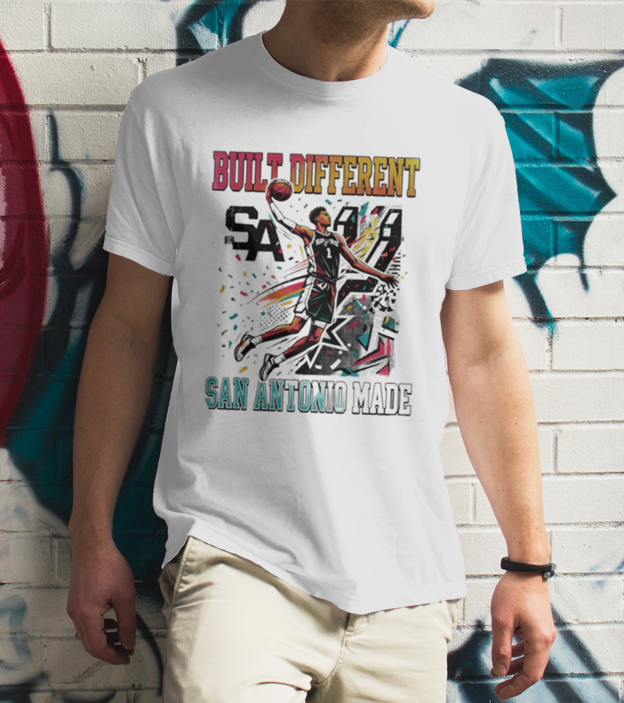 Built Different Victor Wembanyama San Antonio Made Spurs Basketball 2026 T-Shirt