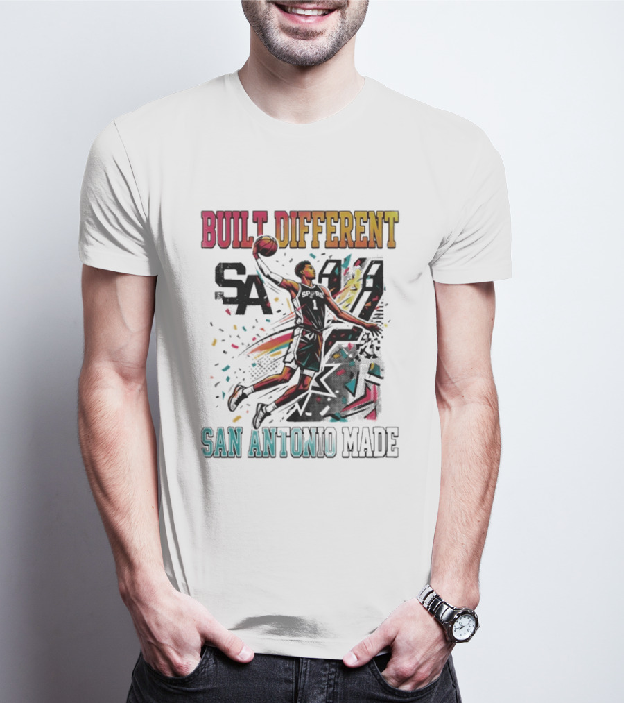 Built Different Victor Wembanyama San Antonio Made Spurs Basketball 2026 T-Shirt