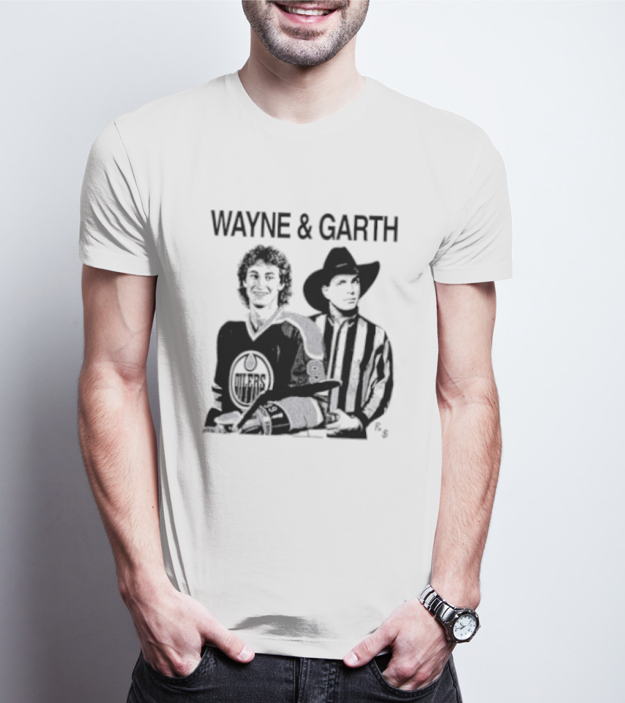 Wayne And Garth Hockey Cowboy Fusion T-Shirt