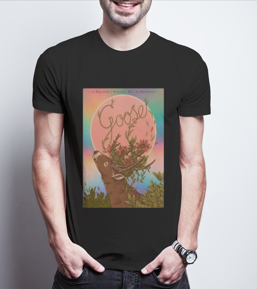 Goose Brussels BE La Madeleine May 25 2026 Deer With Blossoms T-Shirt