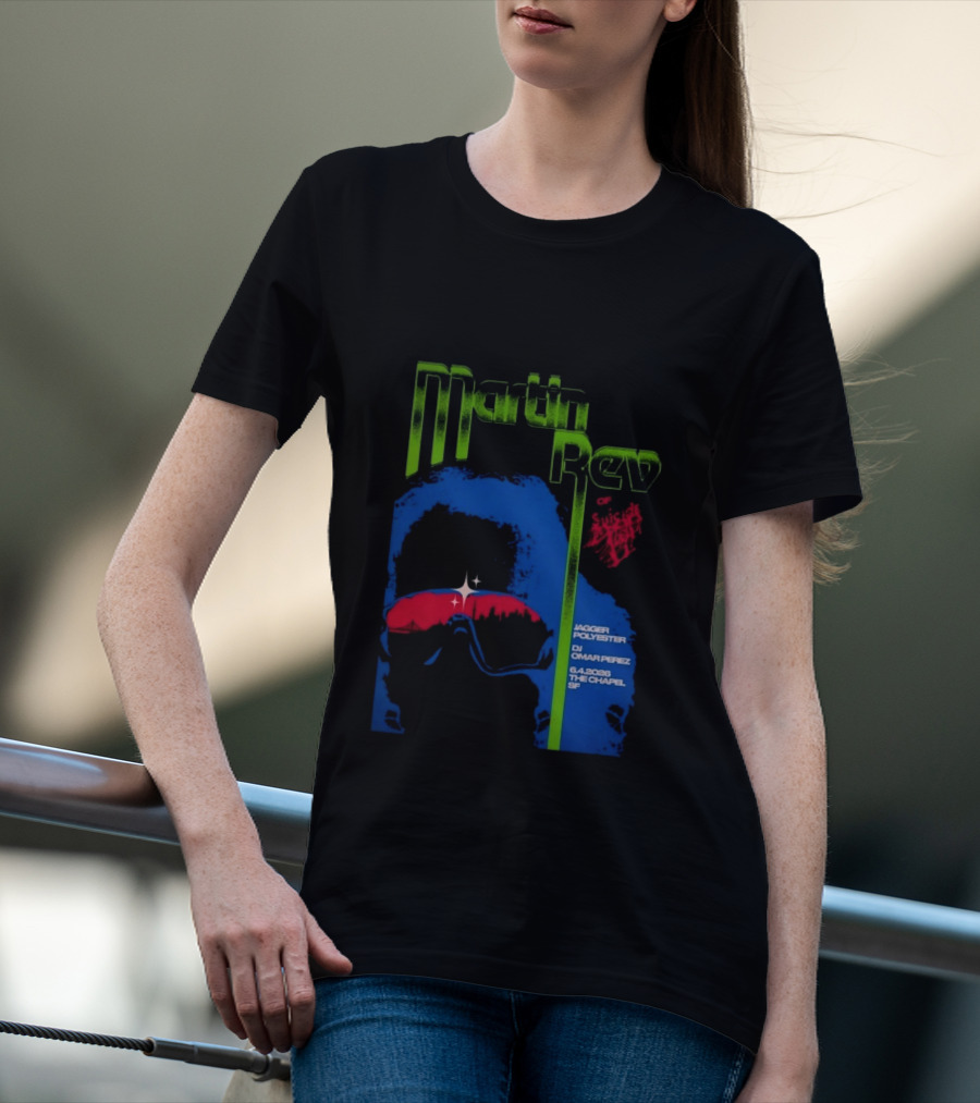 Martin Rev Suicide 6 4 2026 The Chapel SF Jagger Polyester DJ Omar Perez T-Shirt