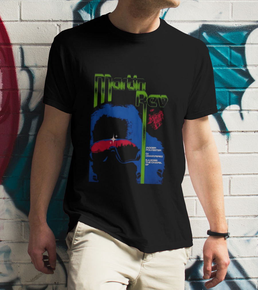 Martin Rev Suicide 6 4 2026 The Chapel SF Jagger Polyester DJ Omar Perez T-Shirt