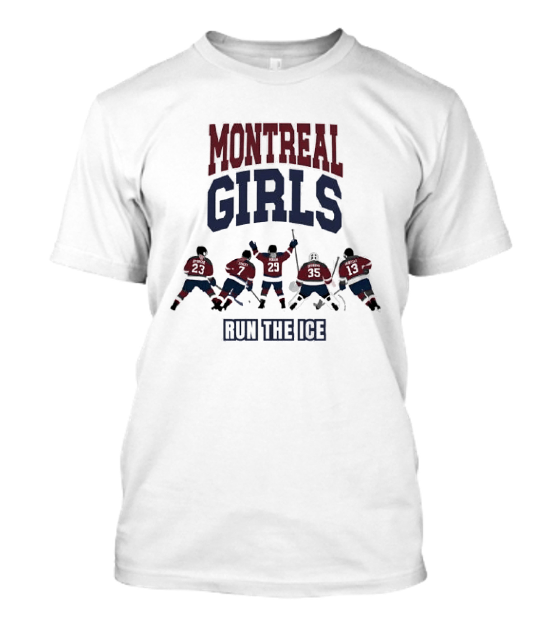 Montreal Girls Run The Ice Hockey Team Sport Enthusiasts T-Shirt