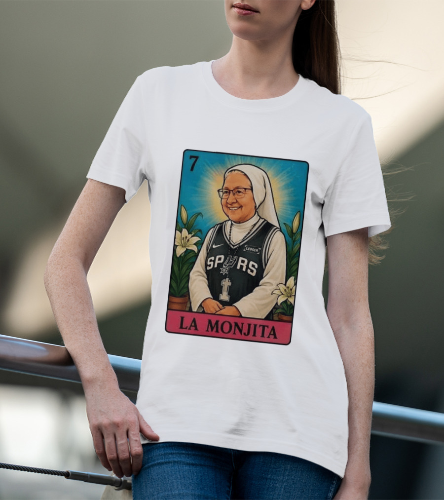 Salesian Sisters La Monjita Spurs Basketball Legend T-Shirt