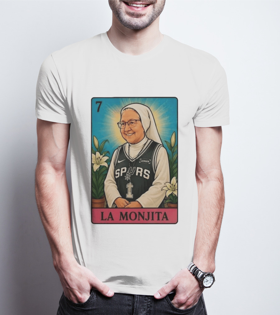 Salesian Sisters La Monjita Spurs Basketball Legend T-Shirt