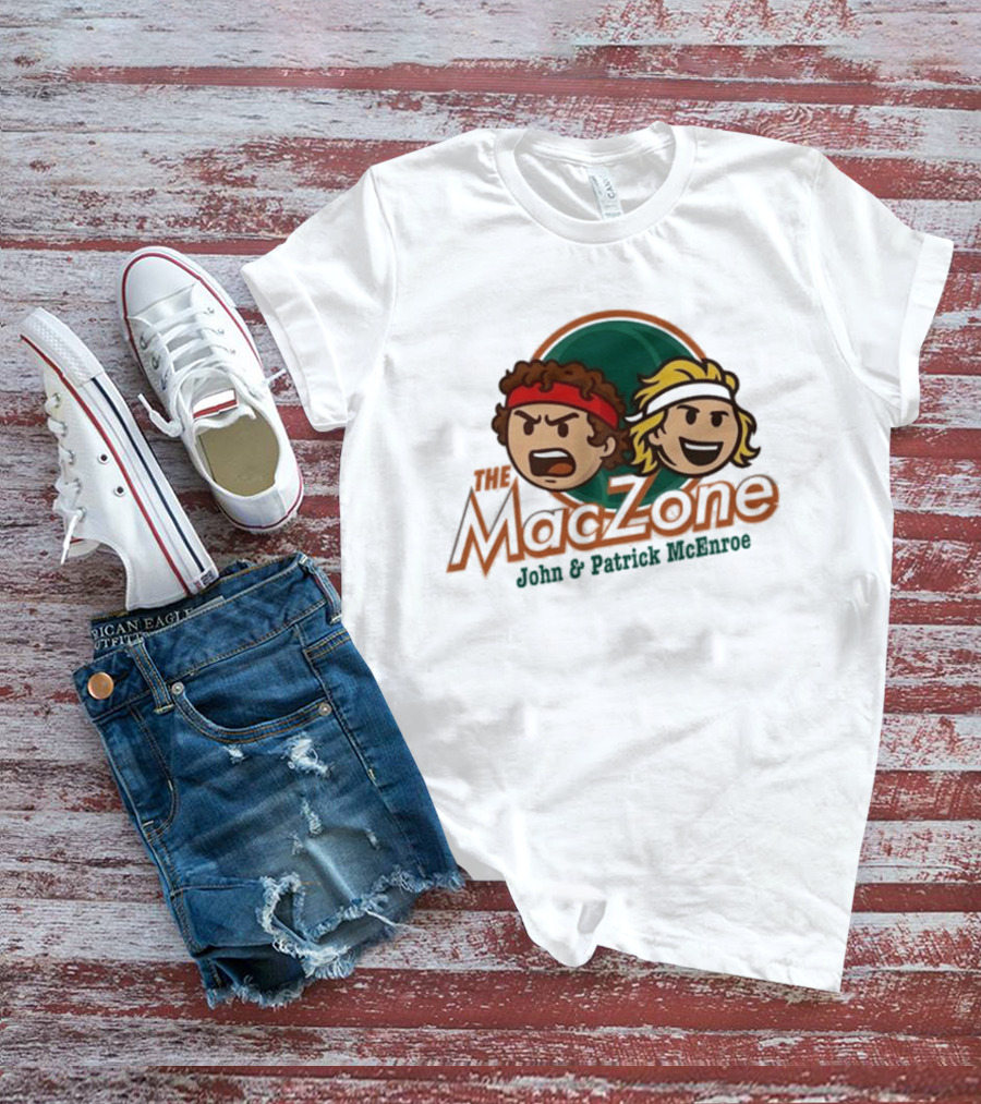 The MacZone John & Patrick McEnroe Cartoon Faces T-Shirt