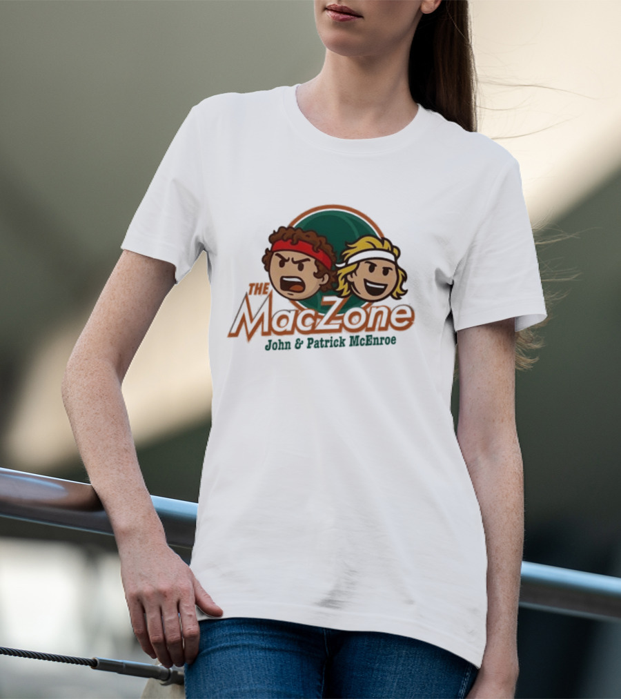 The MacZone John & Patrick McEnroe Cartoon Faces T-Shirt