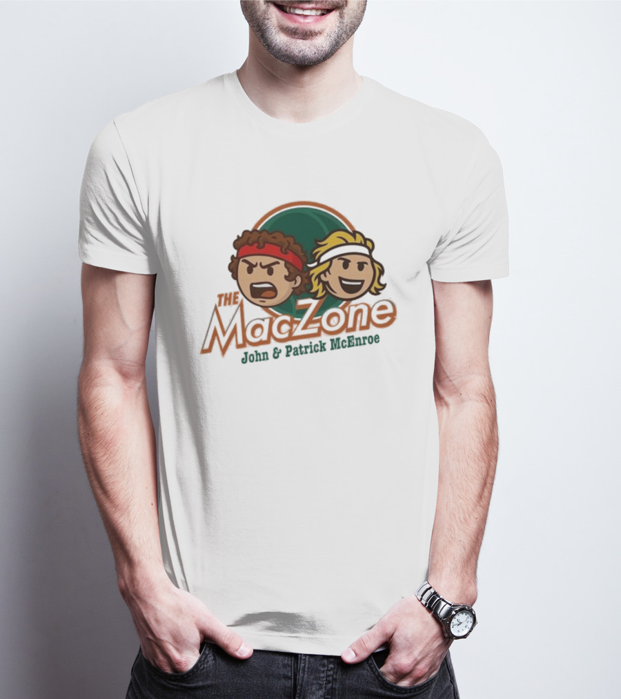 The MacZone John & Patrick McEnroe Cartoon Faces T-Shirt