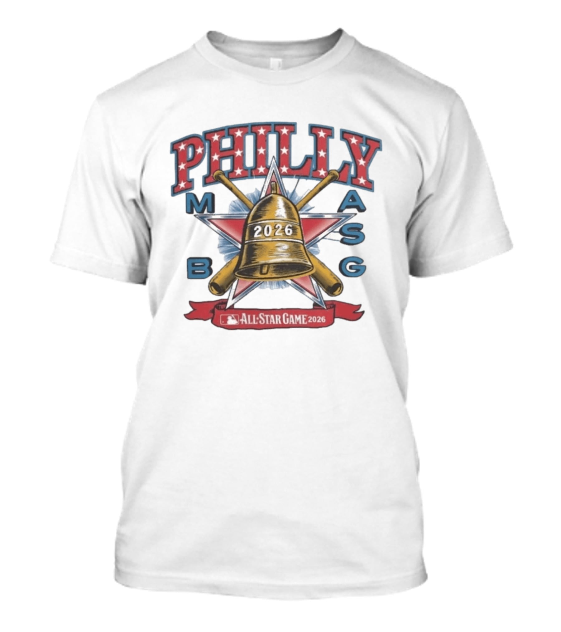 Philly 2026 MLB All Star Game Liberty Bell Star Burst T-Shirt