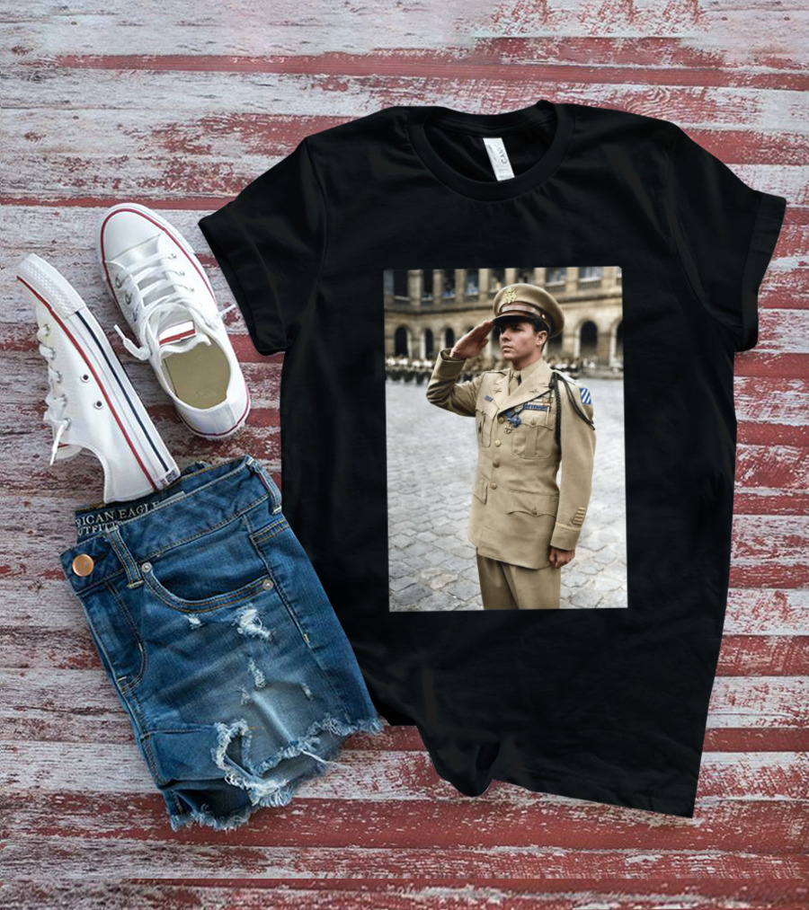 Audie Murphy The Boy Who Wouldn't Die May 28 1971 Plane Crash Hero 45 T-Shirt