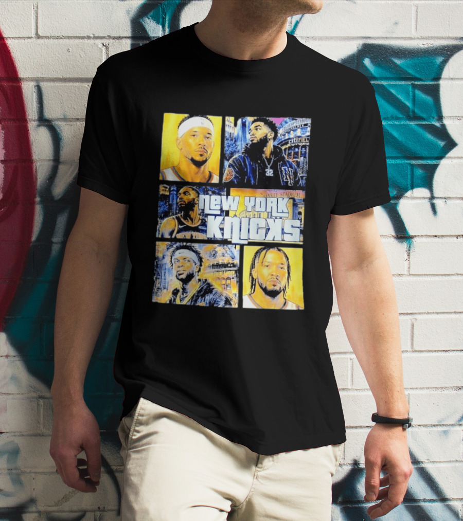 New York Knicks Yankee Stadium Cuffel Street Basketball Collaboration T-Shirt