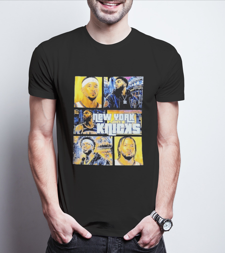 New York Knicks Yankee Stadium Cuffel Street Basketball Collaboration T-Shirt