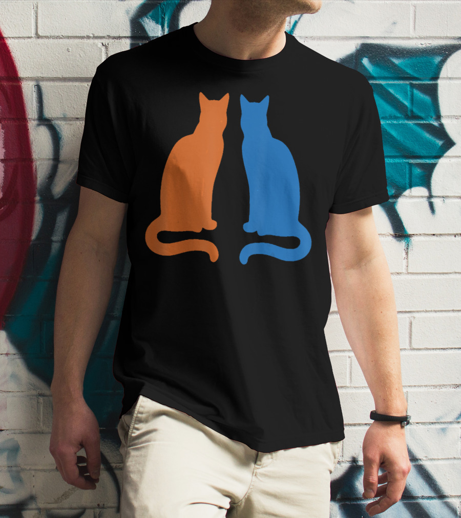 Surviving Cat Support Animals Silhouette Duo T-Shirt