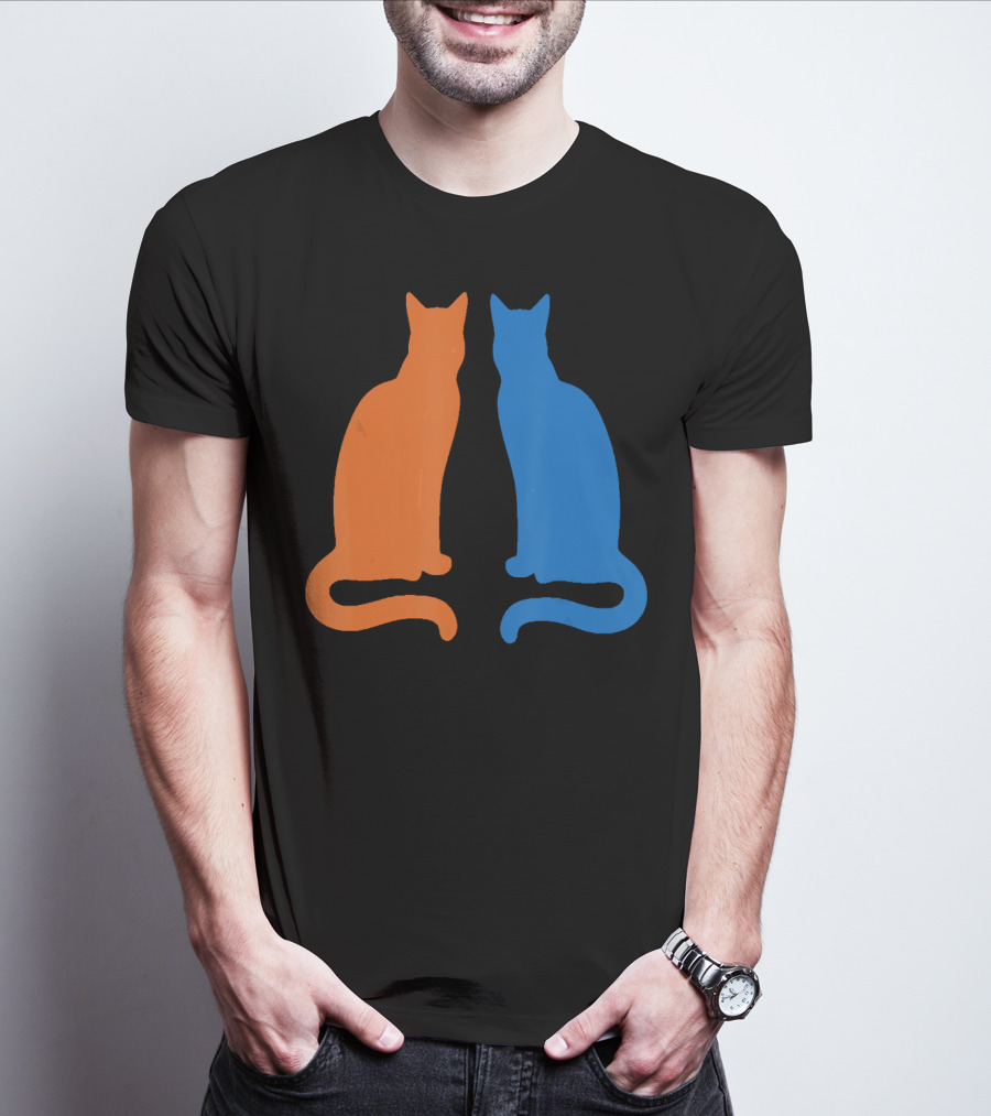 Surviving Cat Support Animals Silhouette Duo T-Shirt