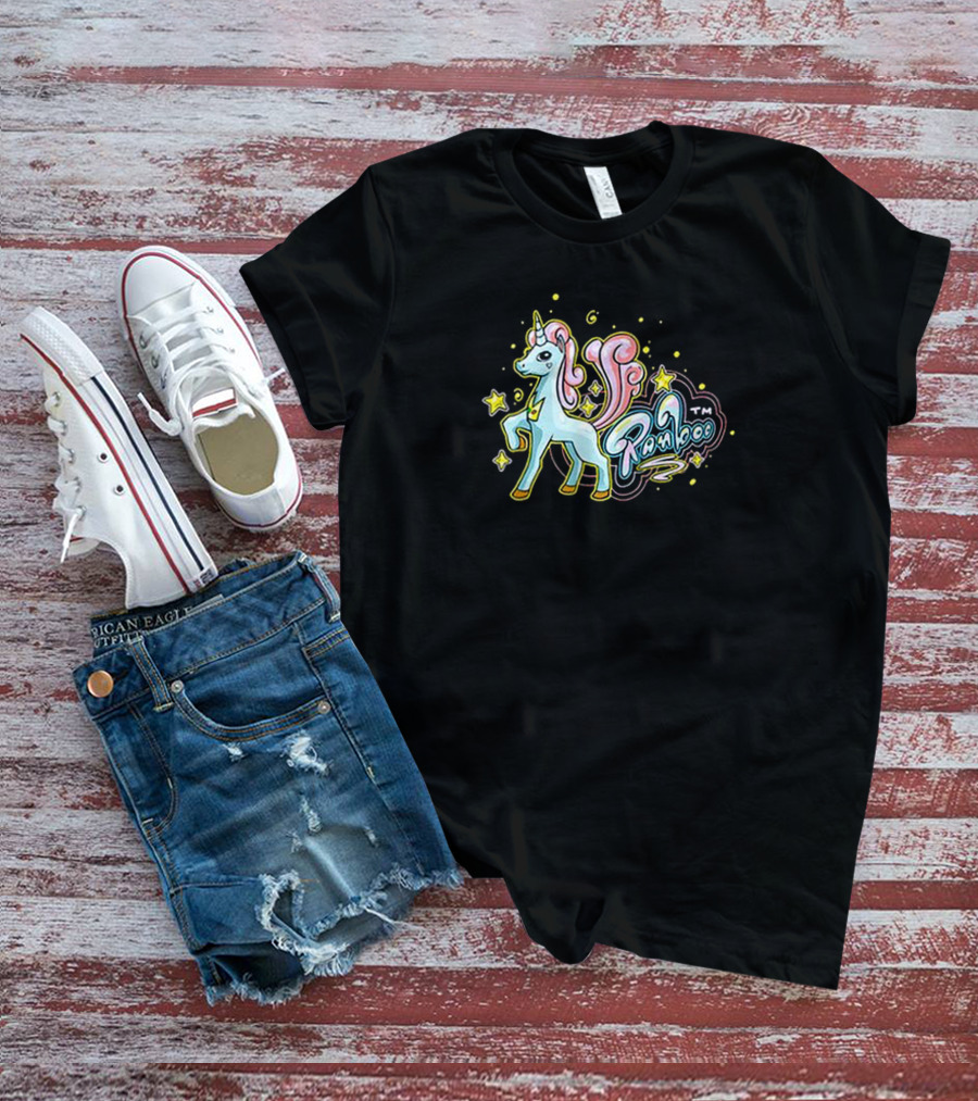 Ranboofashion Unicorn With Stars And Pastel Colors T-Shirt