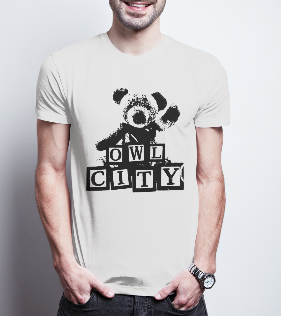 Owl City Teddy Bear Blocks T-Shirt