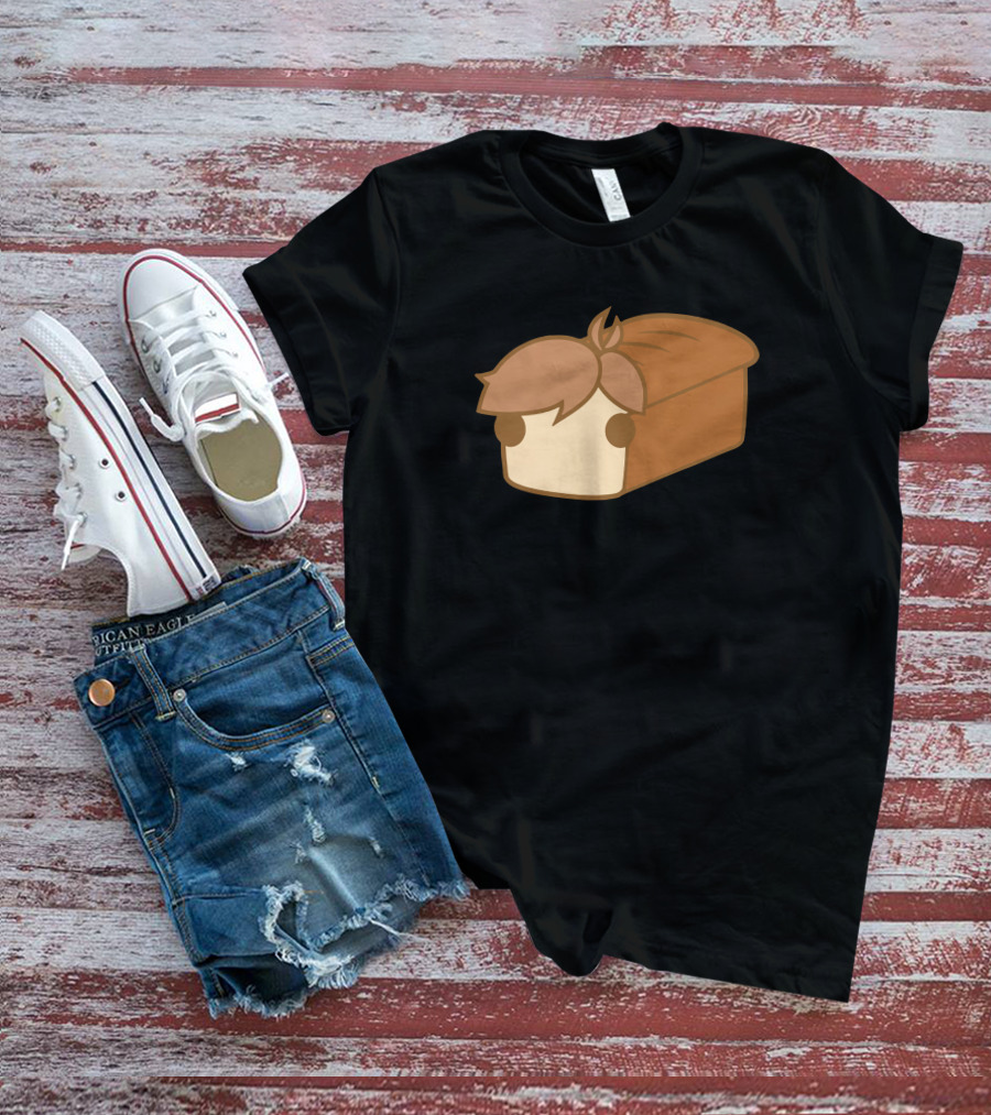 Loaf Bread With Hair Style Cartoon T-Shirt