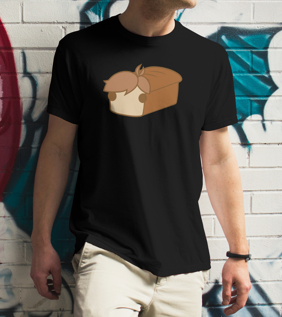 Loaf Bread With Hair Style Cartoon T-Shirt