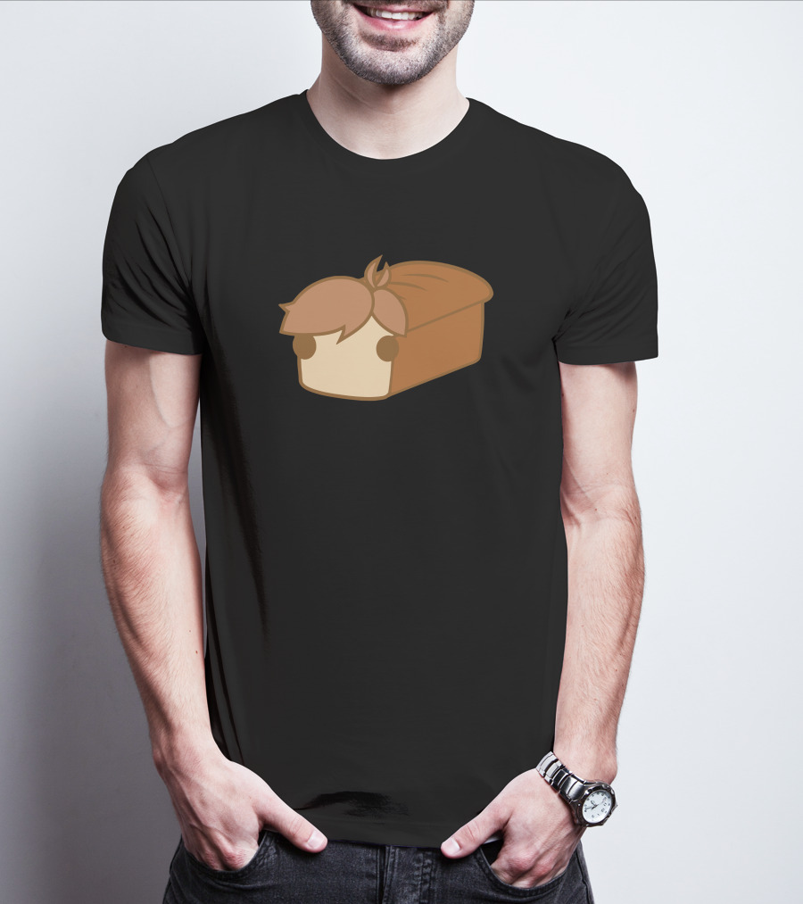 Loaf Bread With Hair Style Cartoon T-Shirt