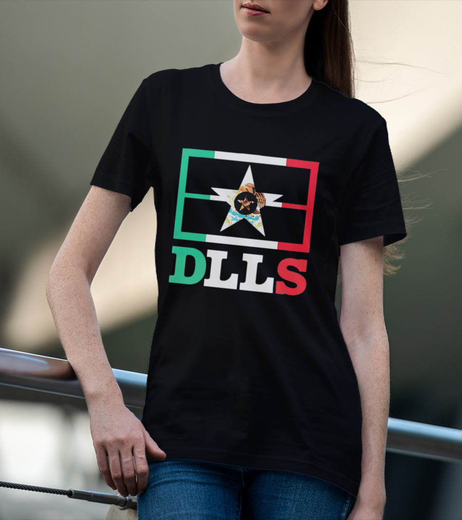 Dallas Cowboys DLLS Mexico Flag Star Heritage Pride T-Shirt