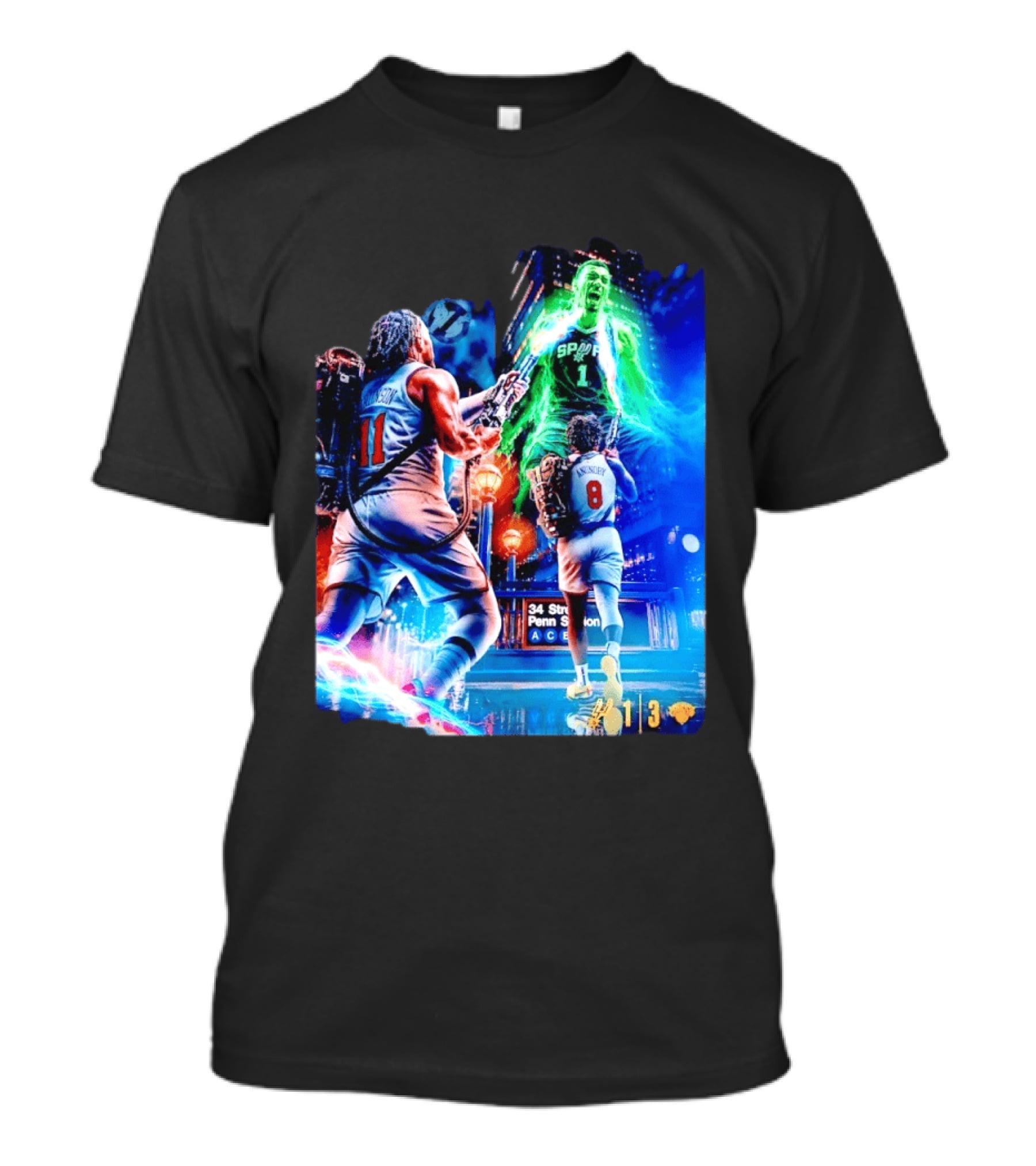 OG Anunoby 33 PTS 4 REB 7 3PM Knicks Comeback Vs Spurs At 34 Street Penn Station T-Shirt