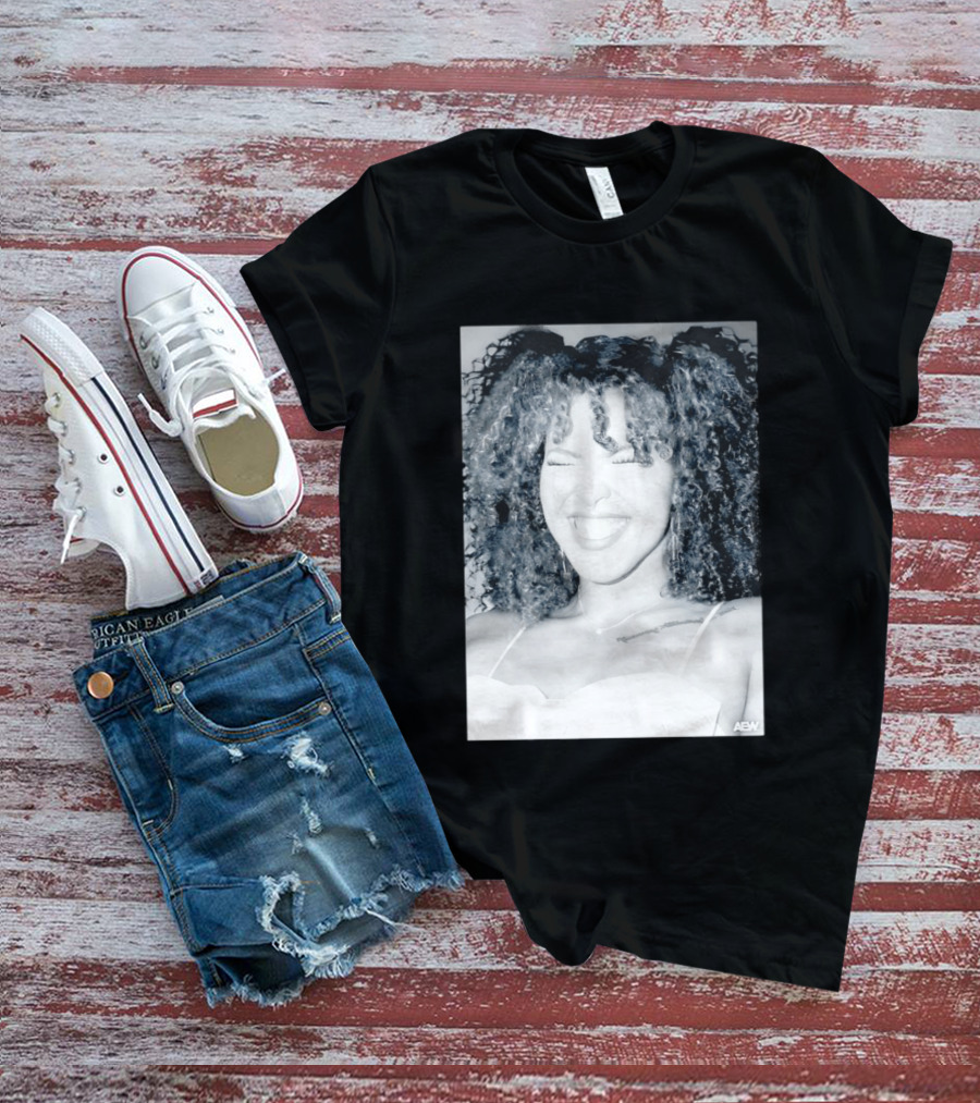 AEW Willow Nightingale Smile Black And White T-Shirt
