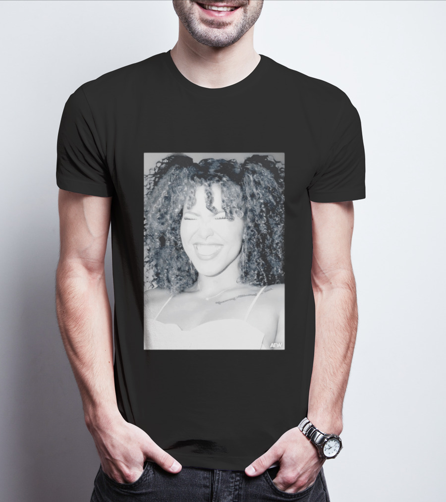 AEW Willow Nightingale Smile Black And White T-Shirt