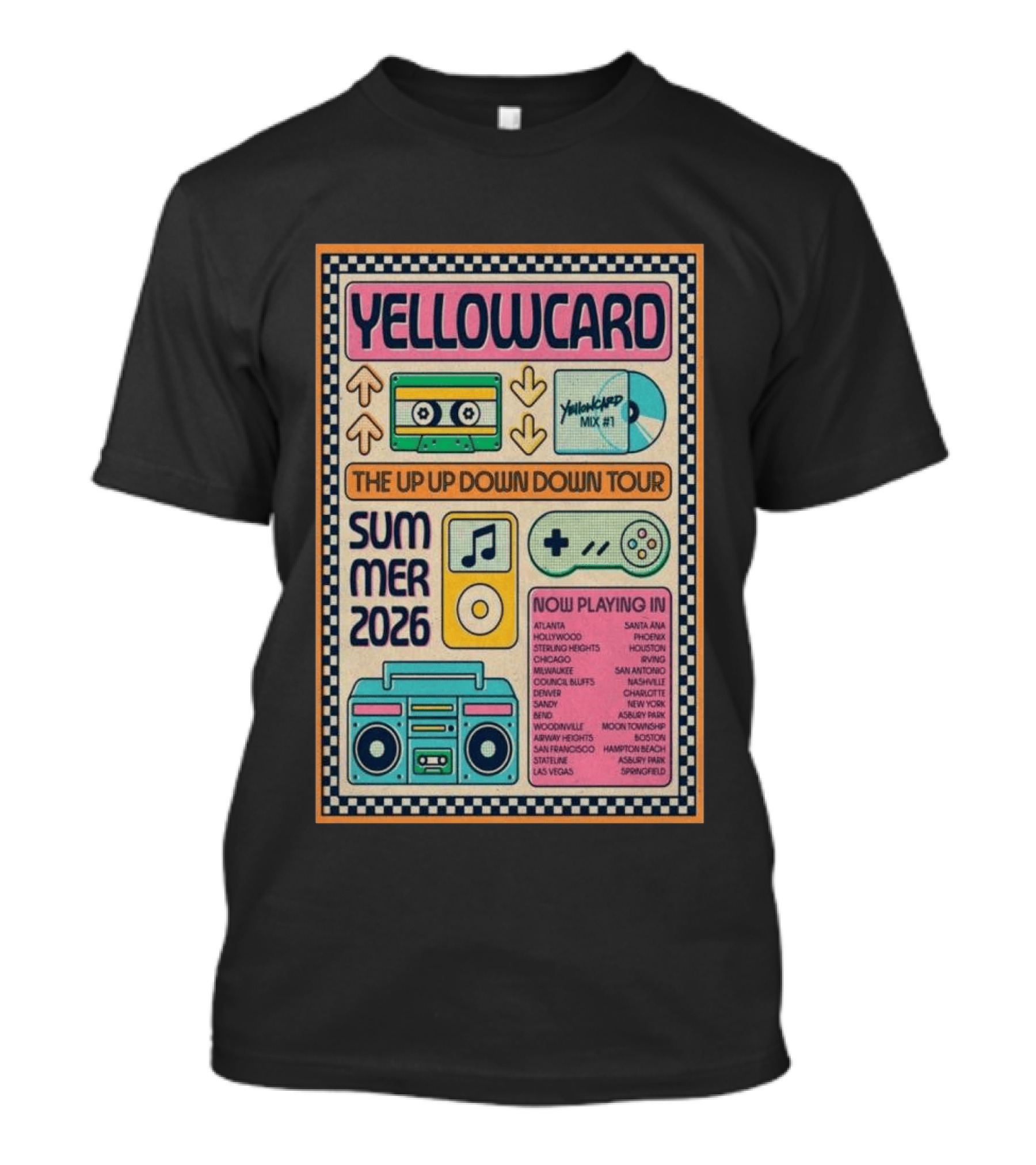 Yellowcard The Up Up Down Down Tour Summer 2026 New York June 11 Event T-Shirt