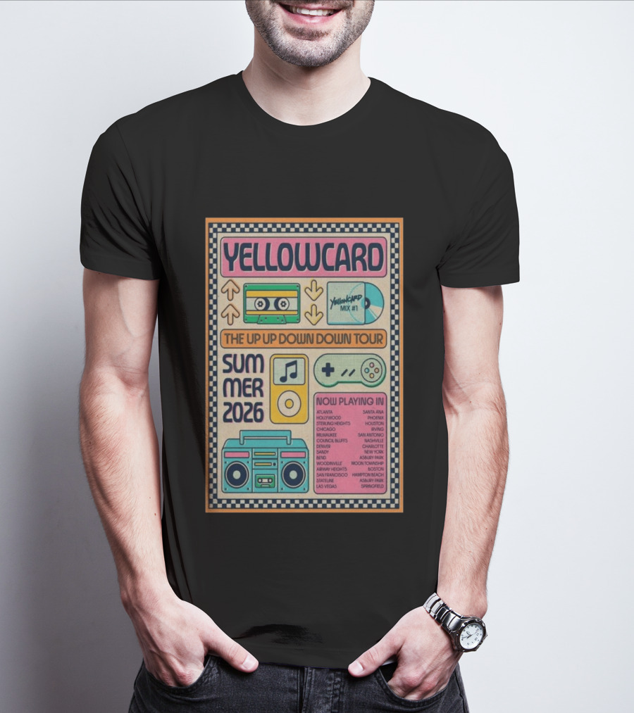 Yellowcard The Up Up Down Down Tour Summer 2026 New York June 11 Event T-Shirt