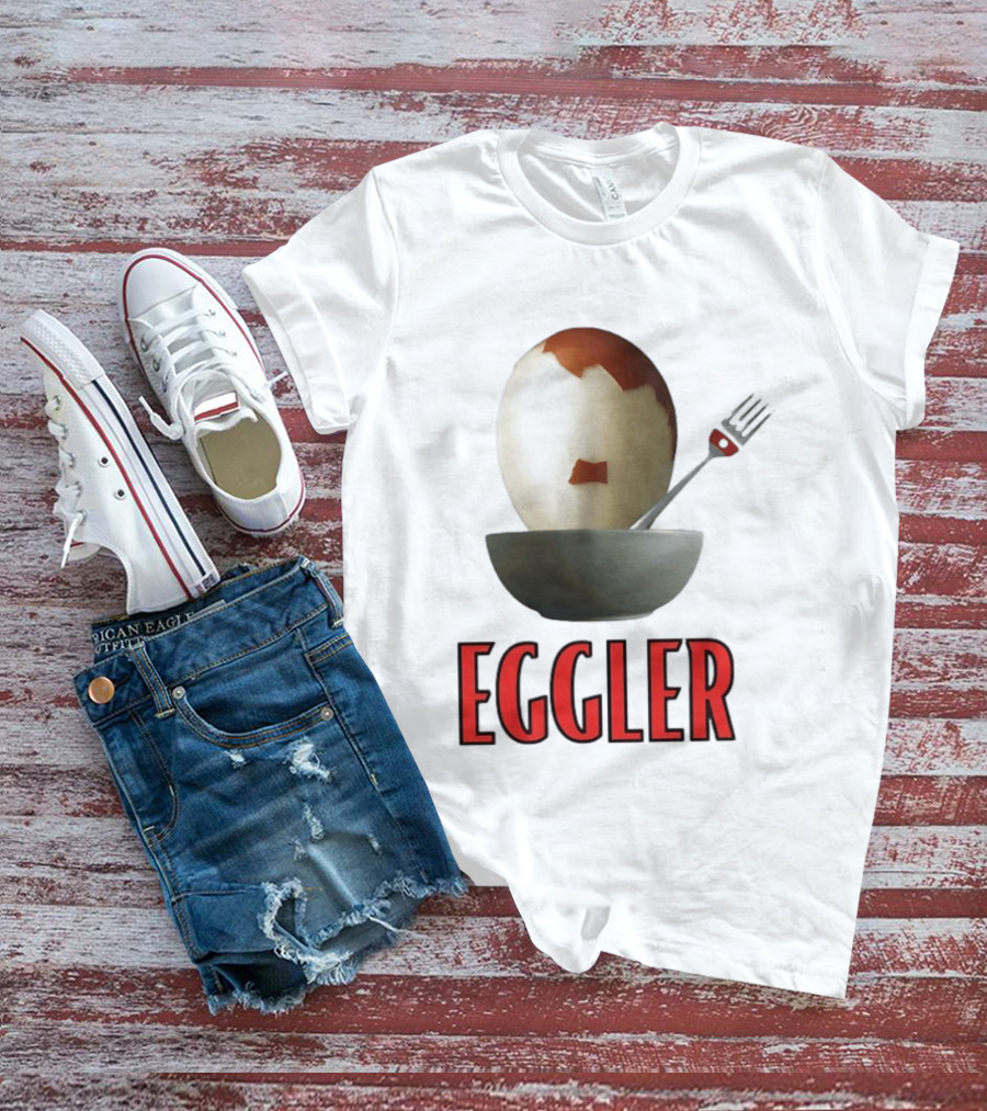 Eggler Chicken Egg Bowl Fork Comedy T-Shirt