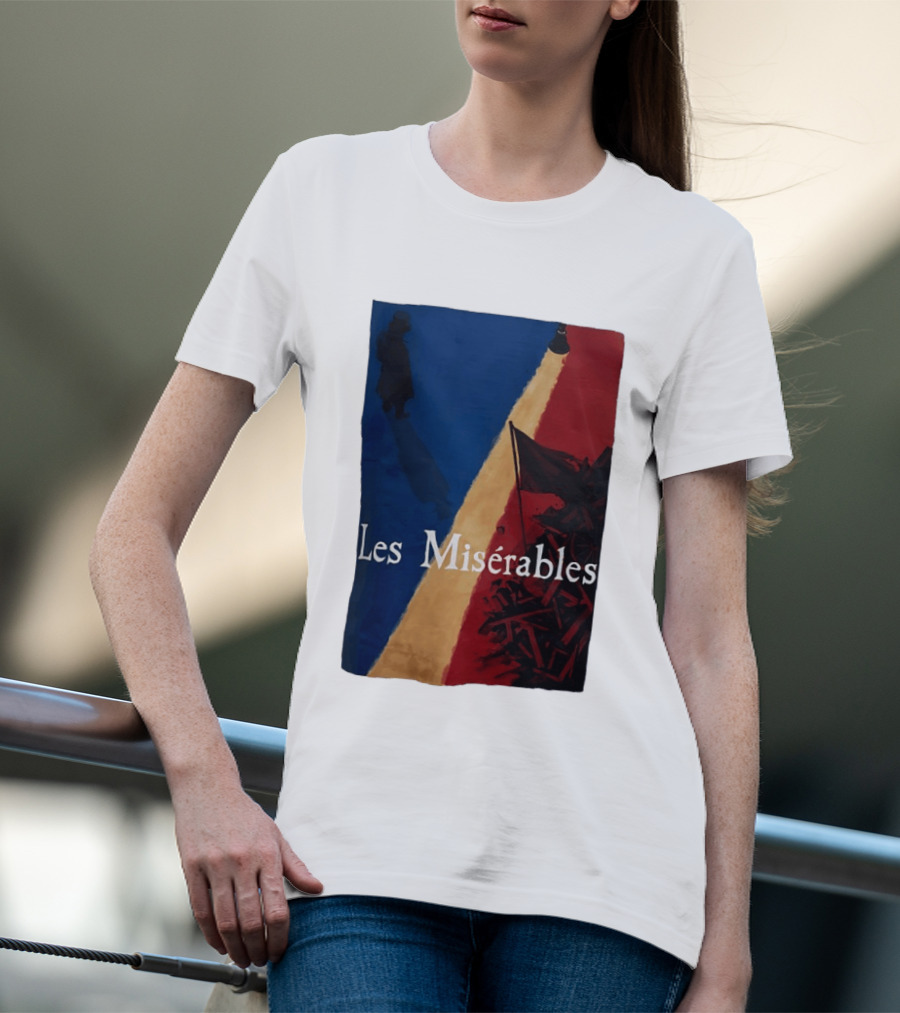 Les Misérables Barricade Tricolor Shadow And Flag Scenery T-Shirt