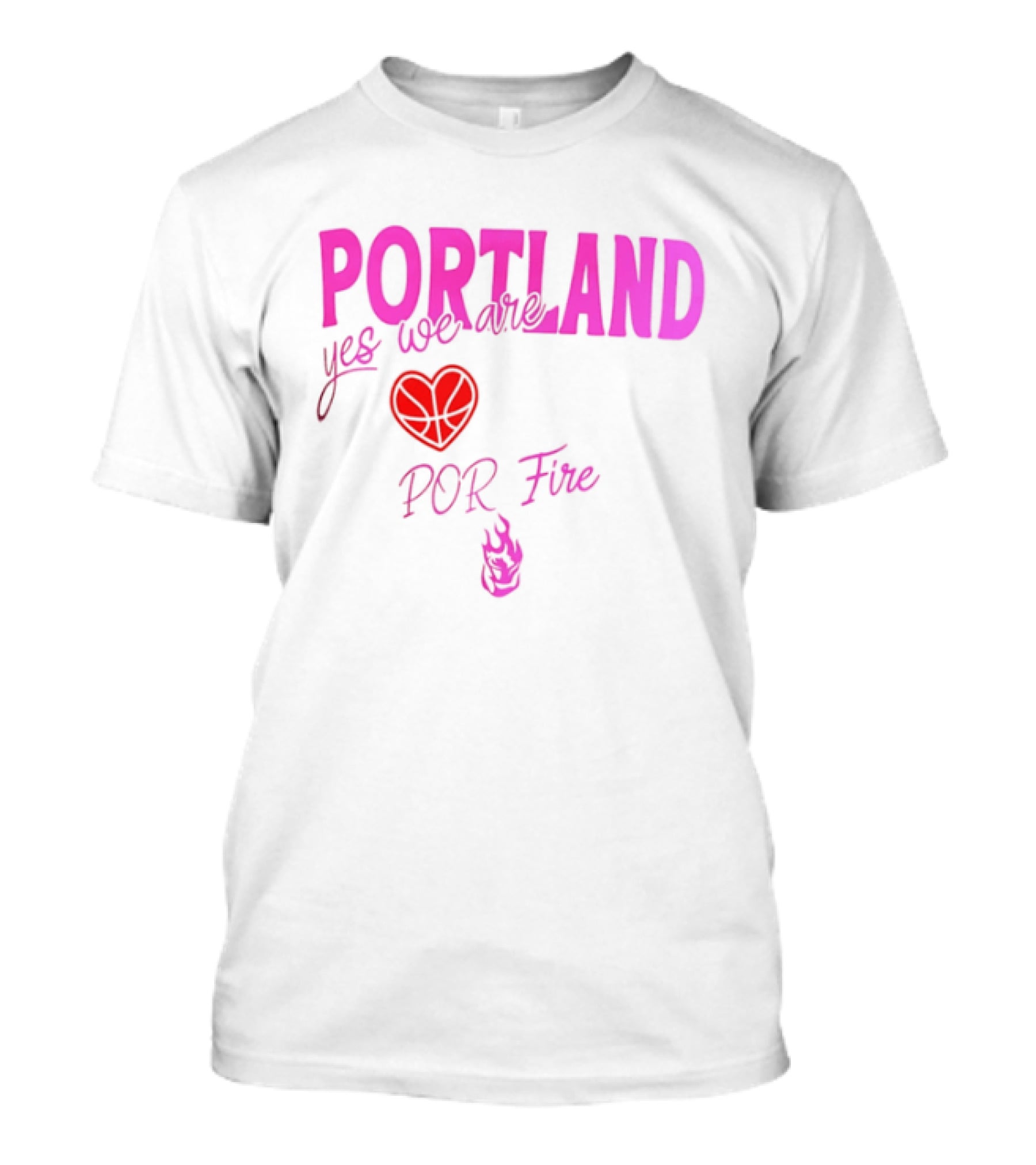Portland Yes We Are POR Fire Heart T-Shirt