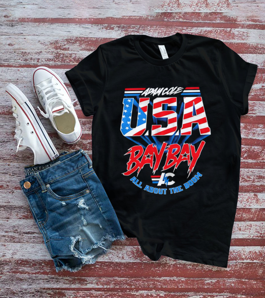 Advance USA Bay Bay All About The Boom Red White Blue Star T-Shirt
