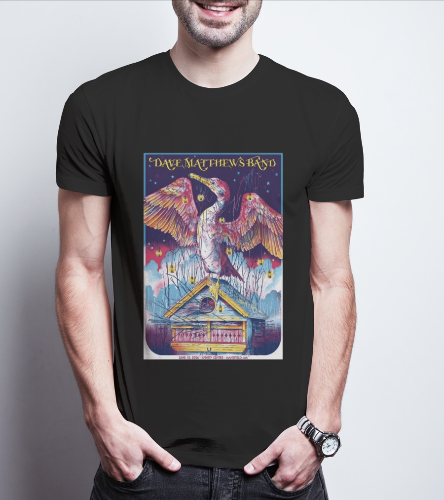 Dave Matthews Band June 19 2026 Xfinity Center Mansfield MA Bird Lanterns T-Shirt