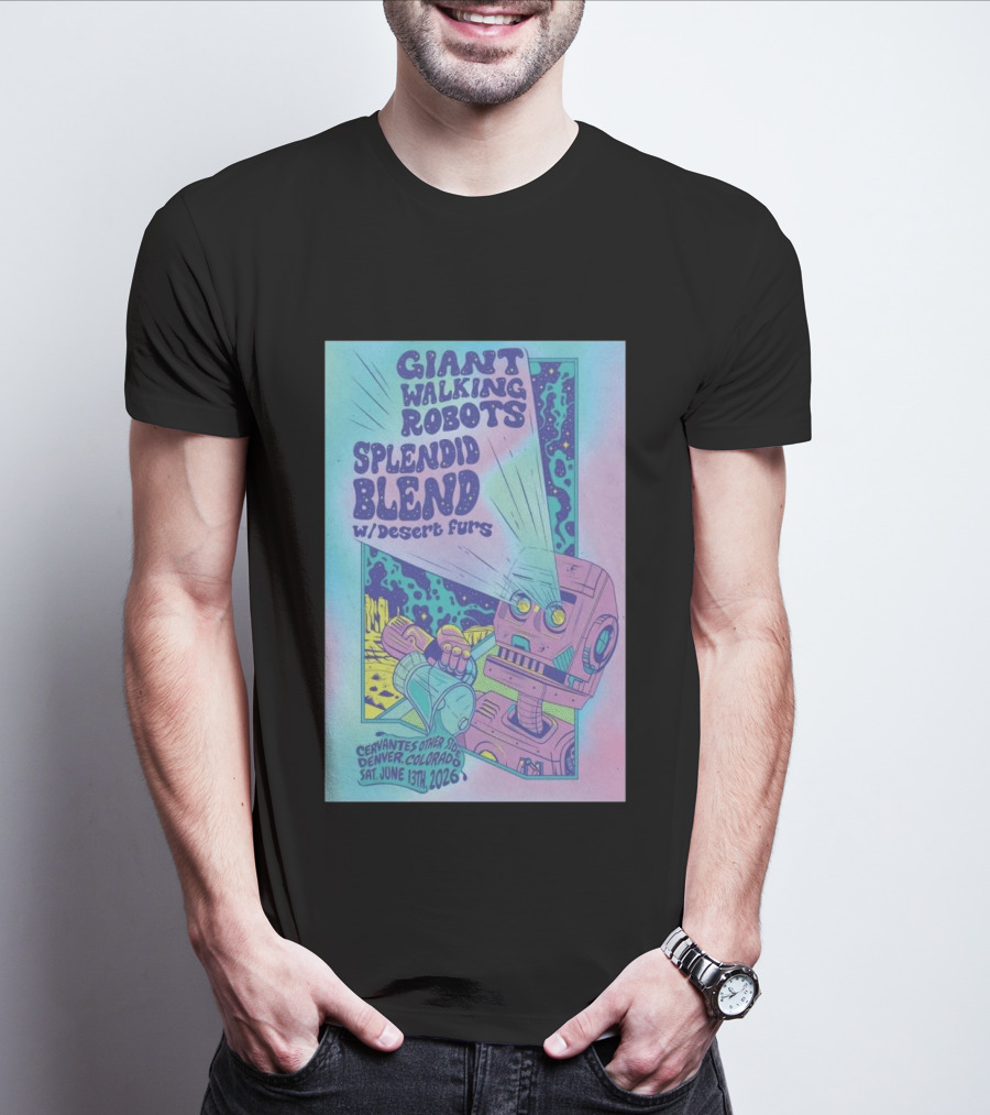 Giant Walking Robots Splendid Blend Desert Furs Cervantes Other Side Denver June 13 2026 T-Shirt
