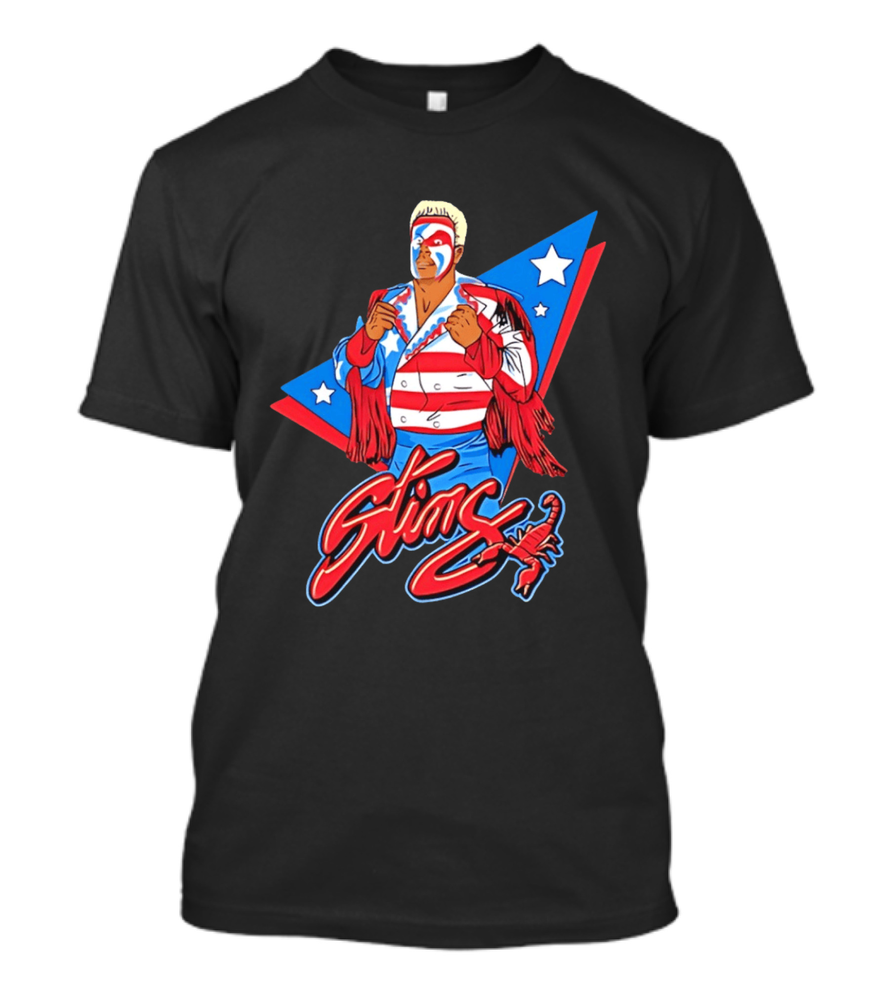 Sting USA Patriotic Jacket Red White Blue Stars Scorpion T-Shirt