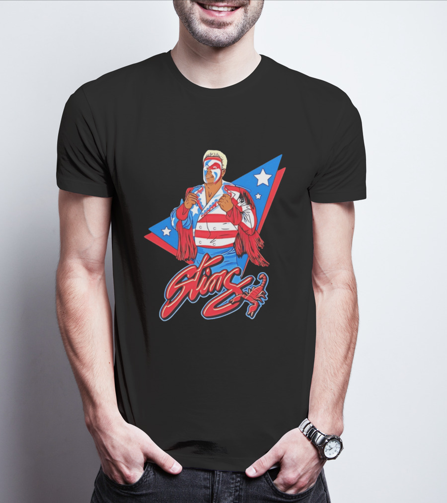 Sting USA Patriotic Jacket Red White Blue Stars Scorpion T-Shirt