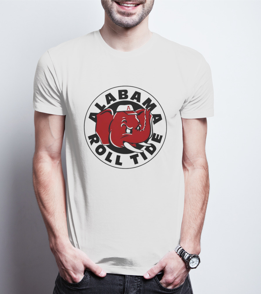 Alabama Crimson Tide Roll Tide Baseball Elephant T-Shirt