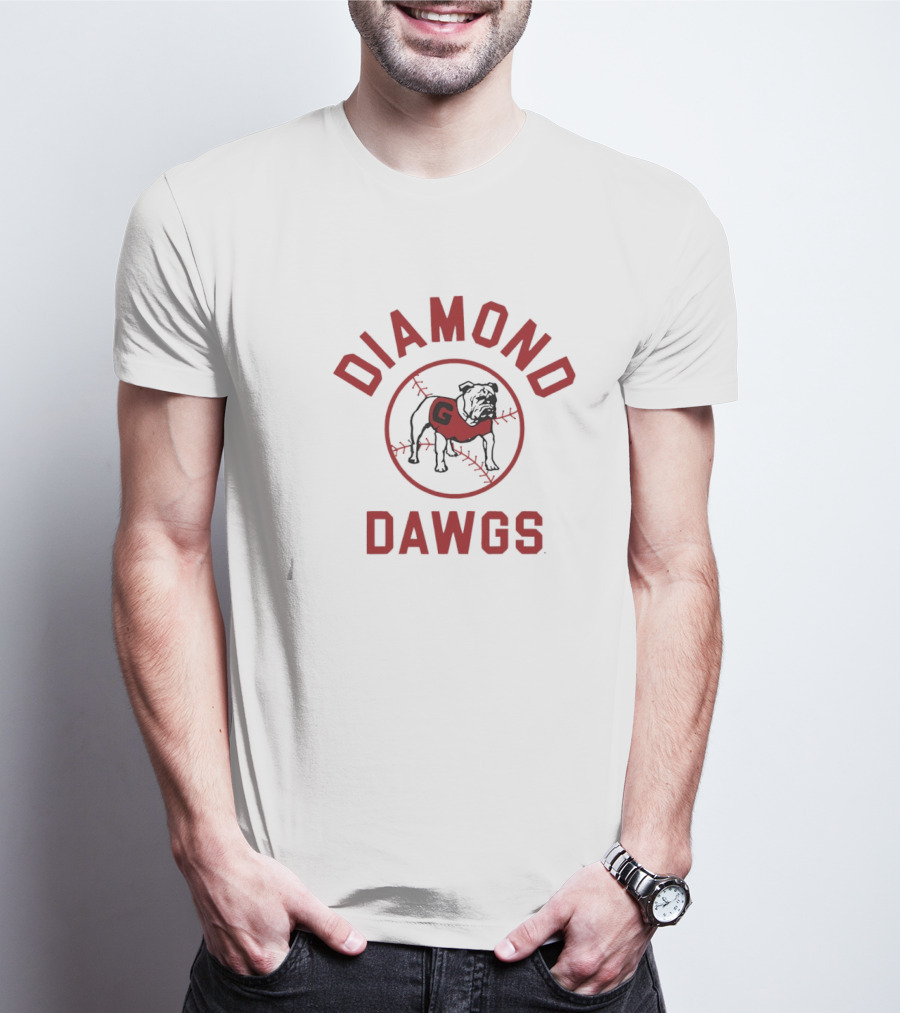 Georgia Baseball Diamond Dawgs Bulldog T-Shirt