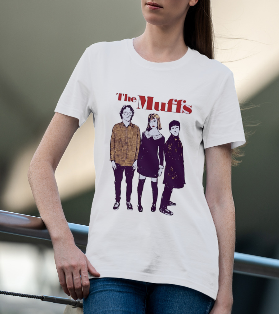 The Muffs Indie Rock Trio Illustrated Concert T-Shirt