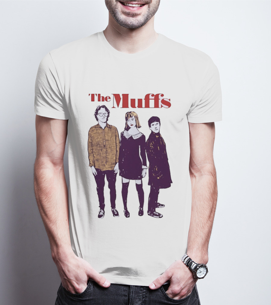 The Muffs Indie Rock Trio Illustrated Concert T-Shirt