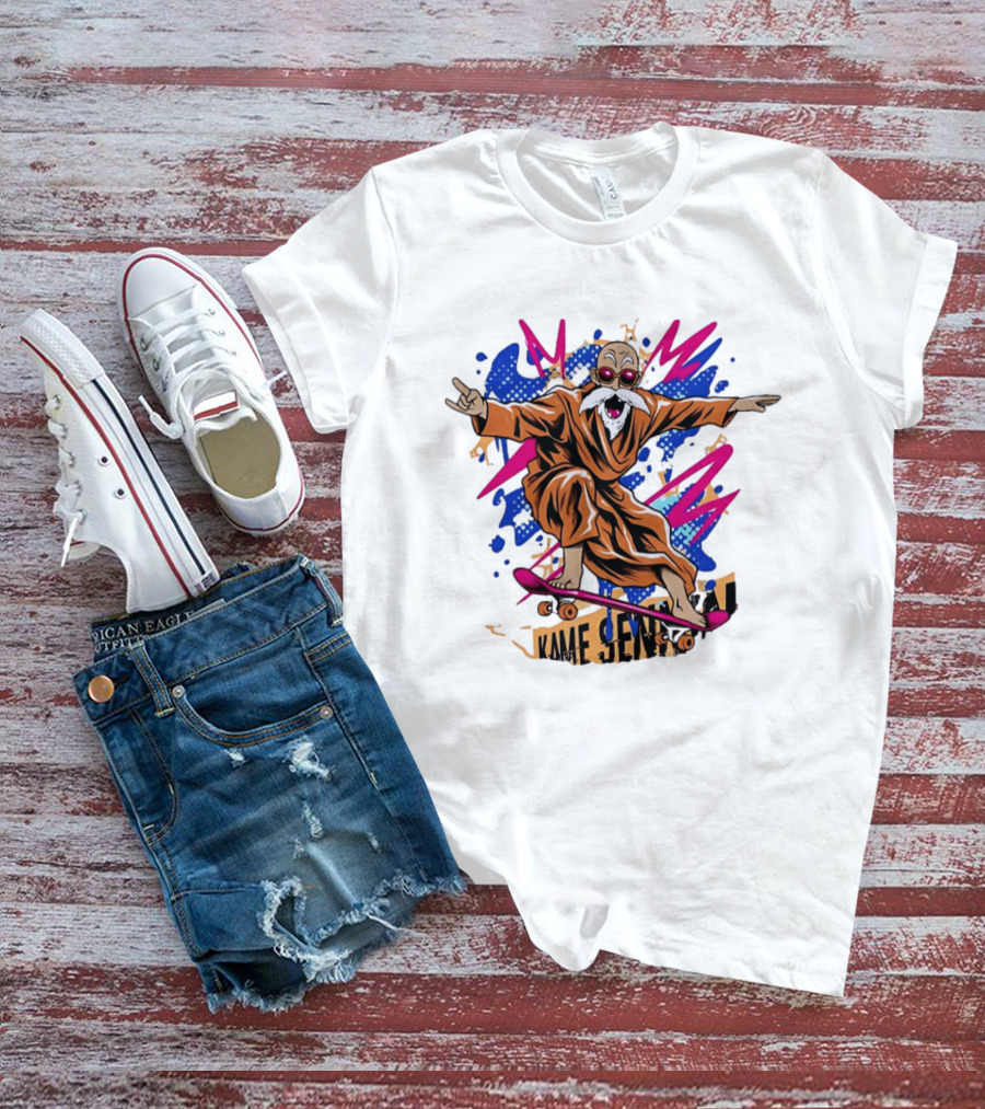 Master Roshi Kame Sennin Dragon Ball Skateboard Pop T-Shirt